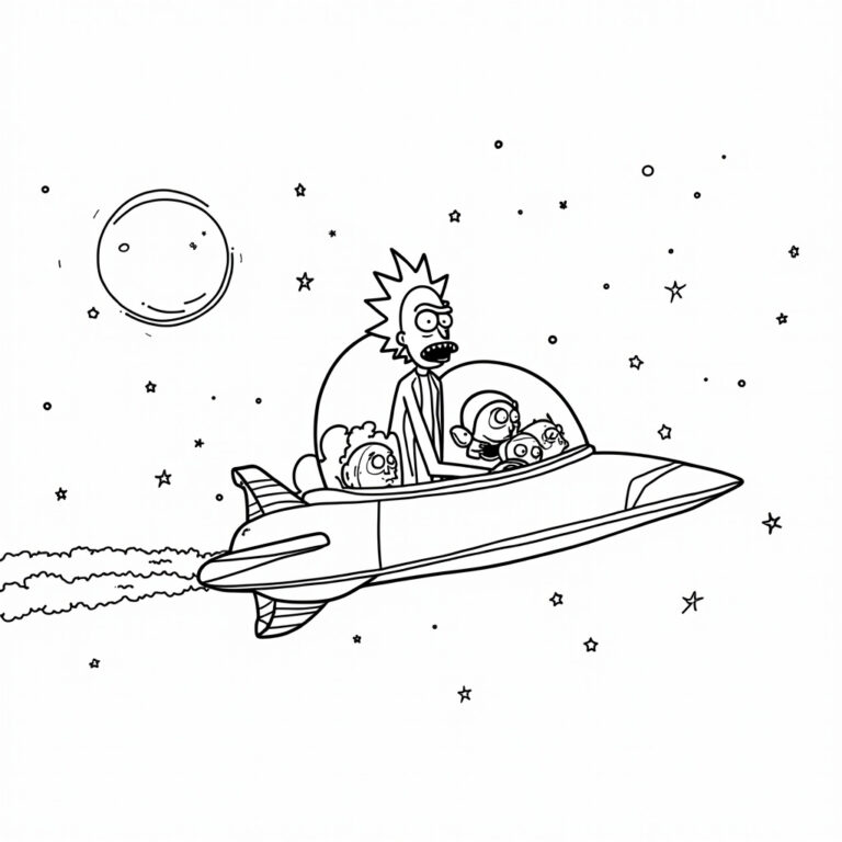 Rick and Morty Coloring Pages - Page 1