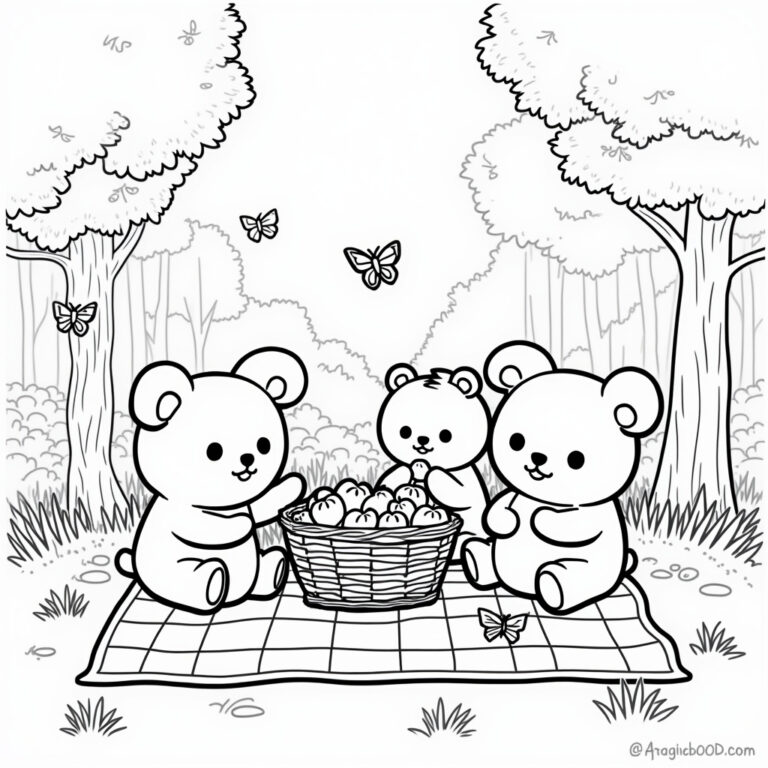 Rilakkuma Coloring Pages - Page 1