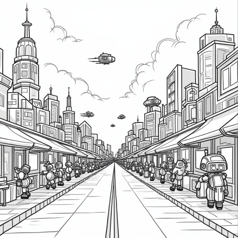 Robot Coloring Pages - Page 1