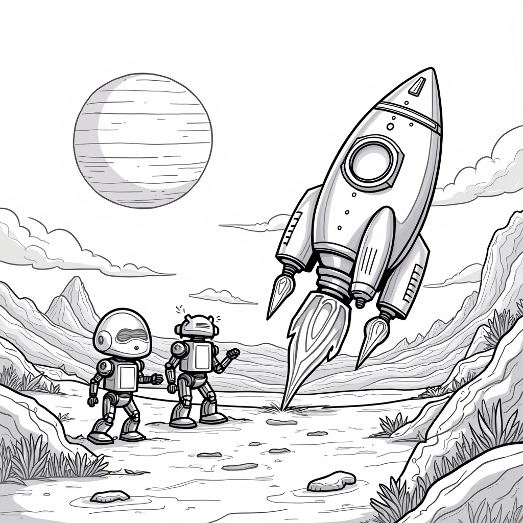 Robot Coloring Pages - Page 3