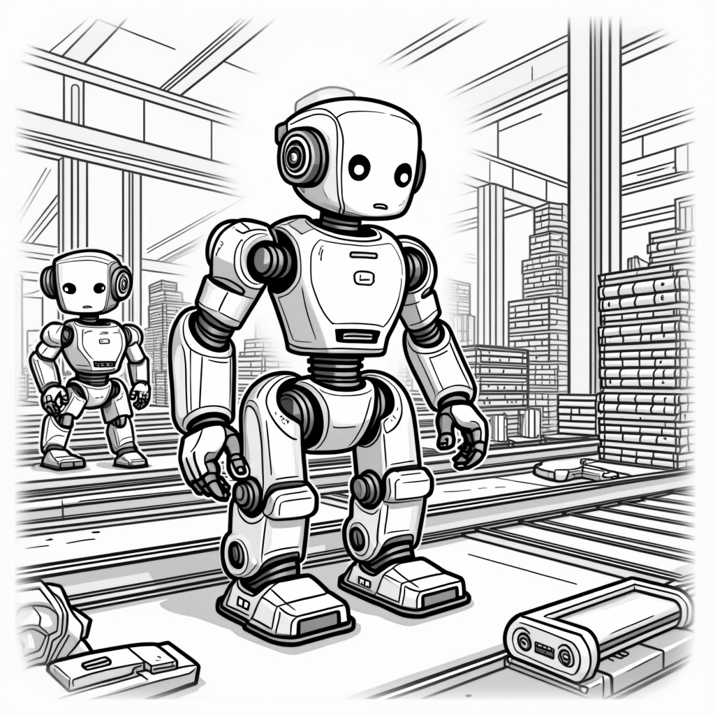 Robot Coloring Pages - Page 4