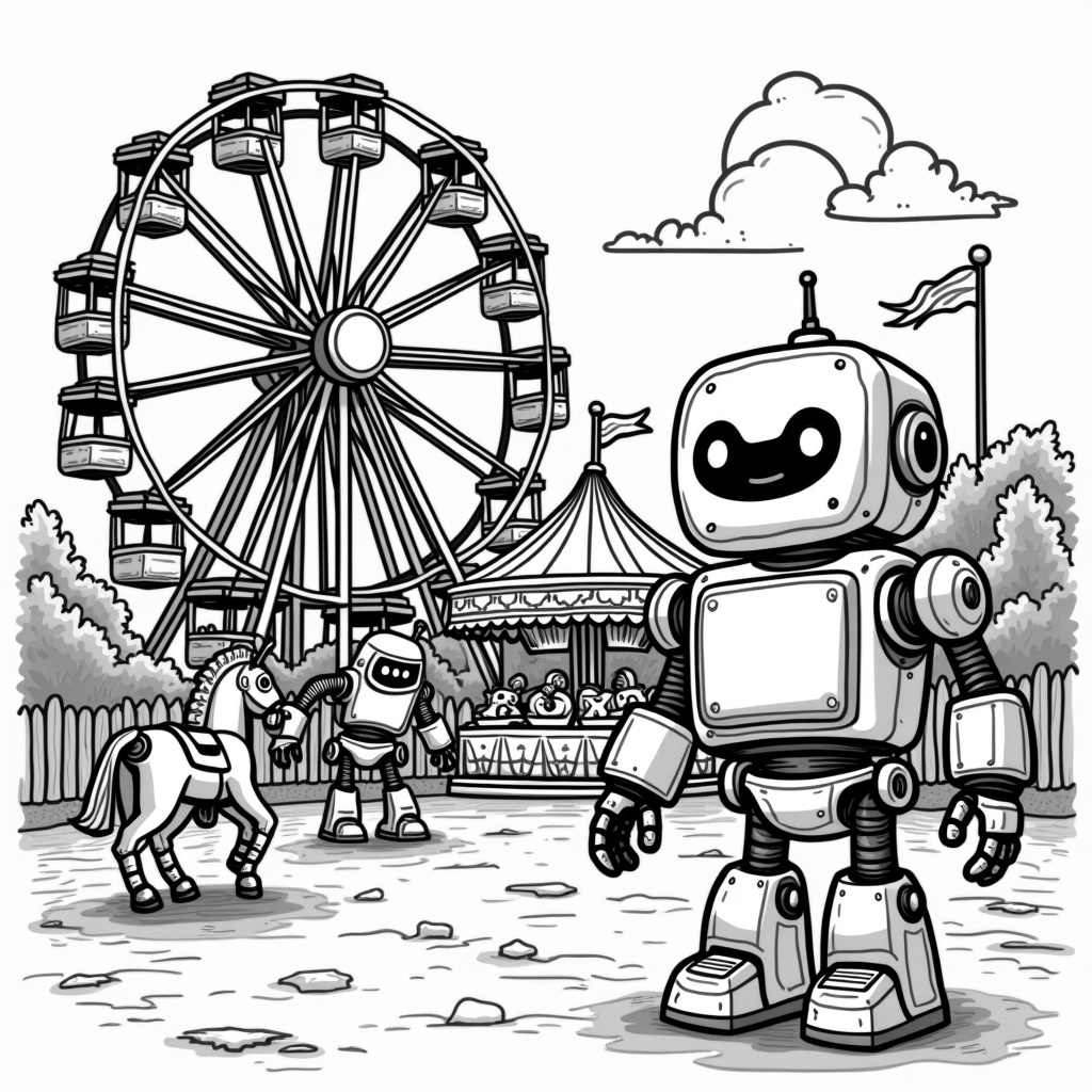 Robot Coloring Pages - Page 5
