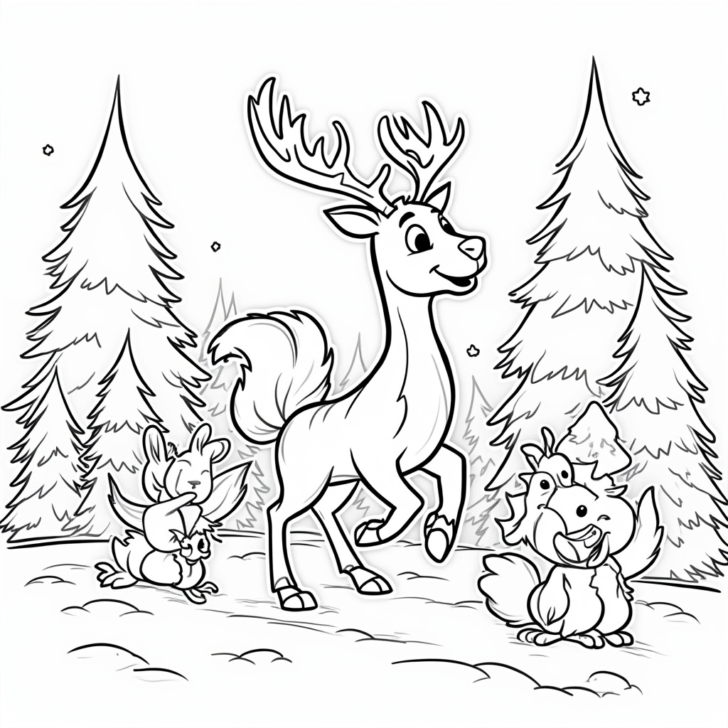 Rudolph Coloring Pages - Page 3