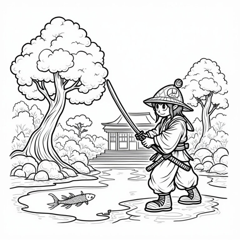 Samurai Coloring Pages - Page 1