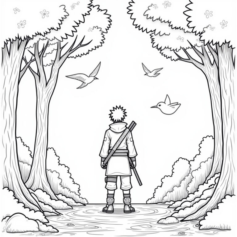 Sasuke Coloring Pages - Page 1