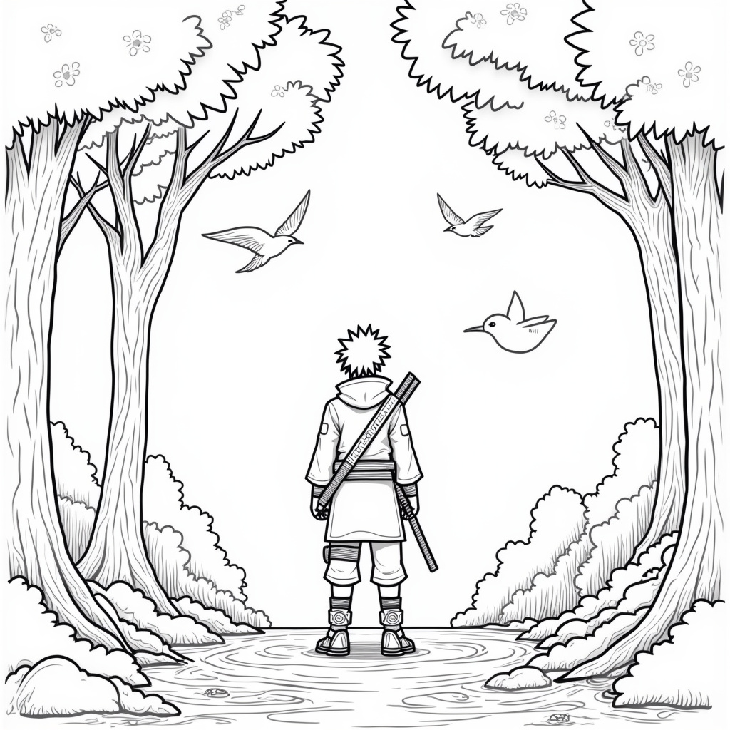 Sasuke Coloring Pages - Page 1