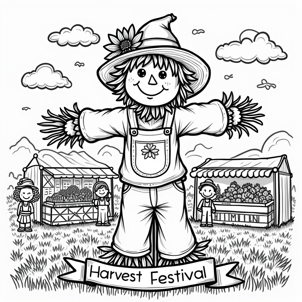 Scarecrow Coloring Pages - Page 2