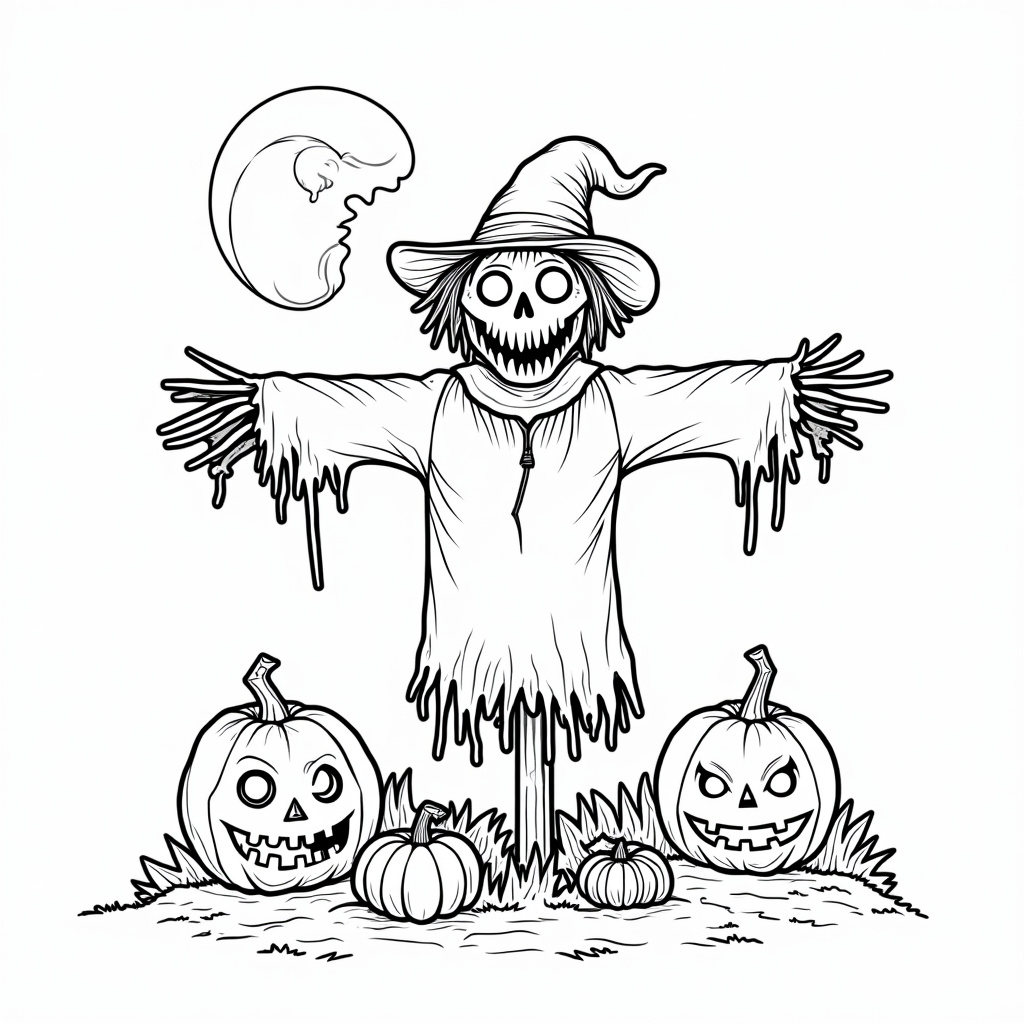 Scarecrow Coloring Pages - Page 3