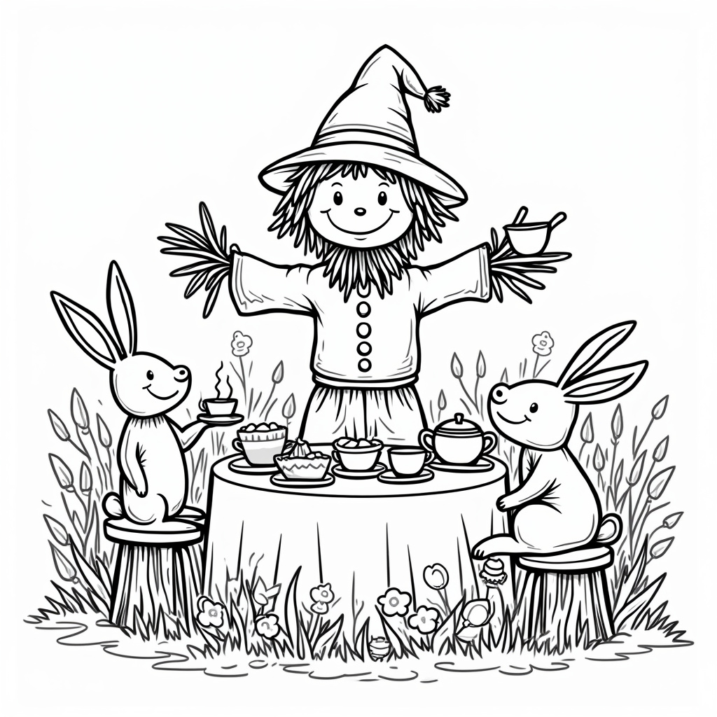 Scarecrow Coloring Pages - Page 4