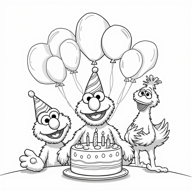 Sesame Street Coloring Pages - Page 1