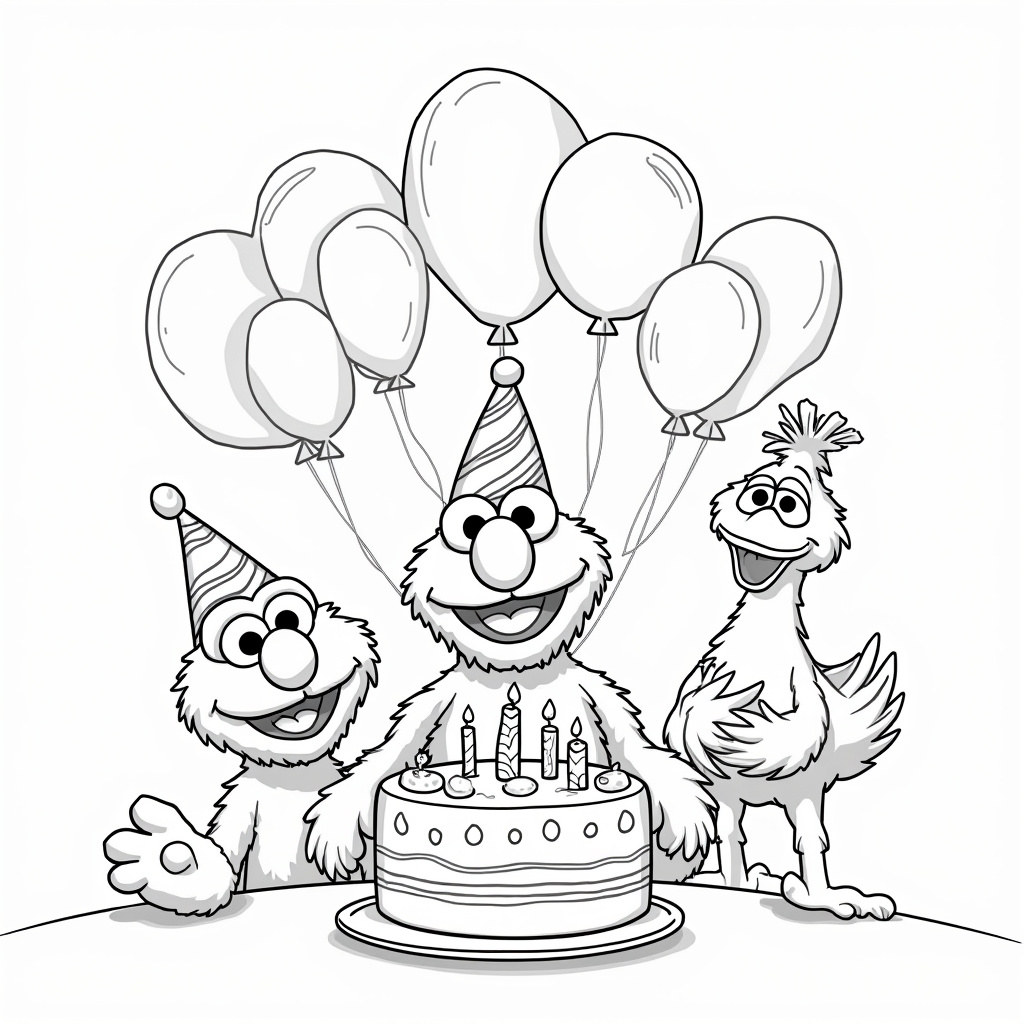 Sesame Street Coloring Pages - Page 1