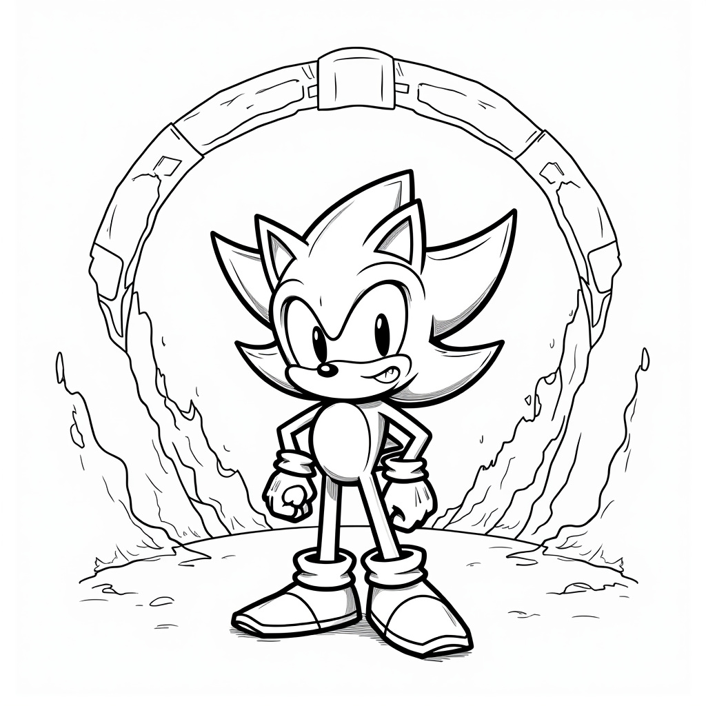 Shadow Sonic Coloring Pages - Page 3