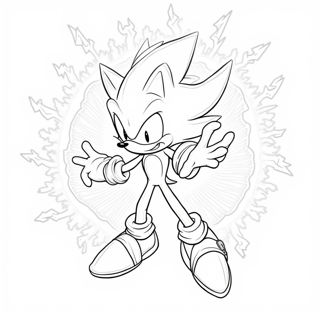 Shadow Sonic Coloring Pages - Page 4