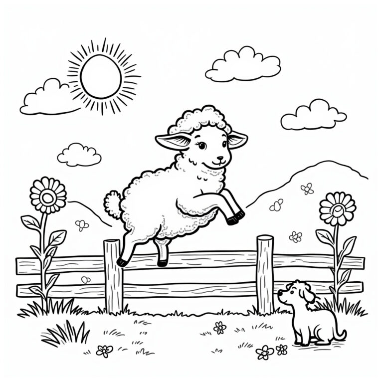 Sheep Coloring Pages - Page 1