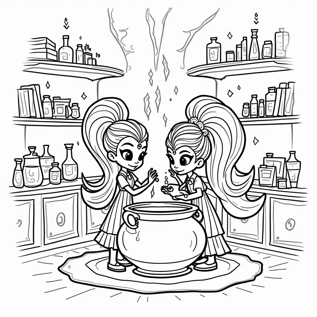 Shimmer And Shine Coloring Pages - Page 5