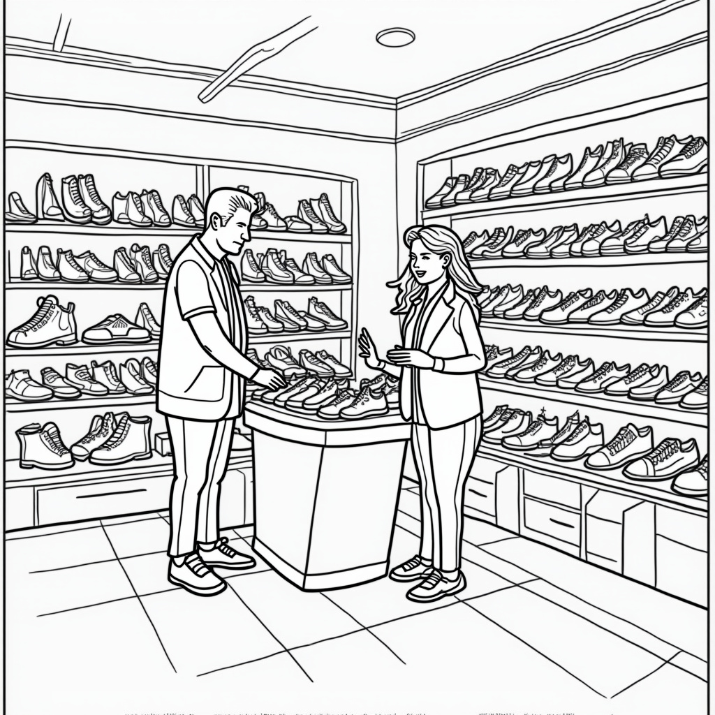 Shoe Coloring Pages - Page 1