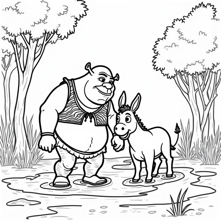 Shrek Coloring Pages - Page 1