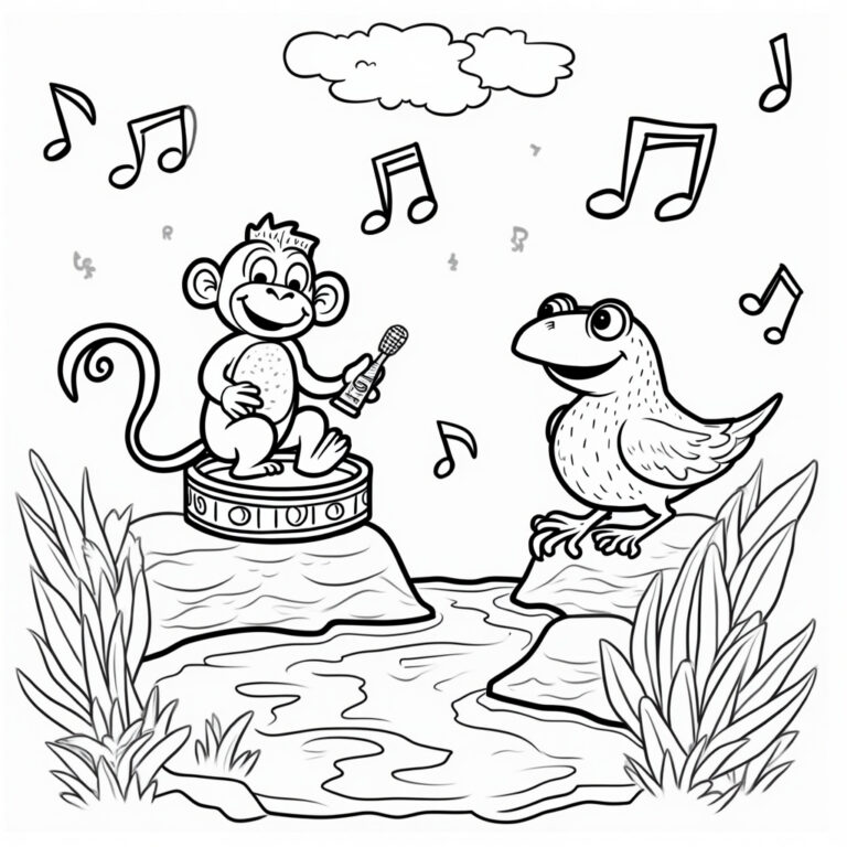 Sing Coloring Pages - Page 1