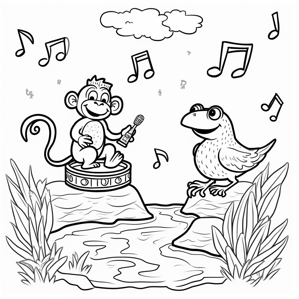 Sing Coloring Pages - Page 1