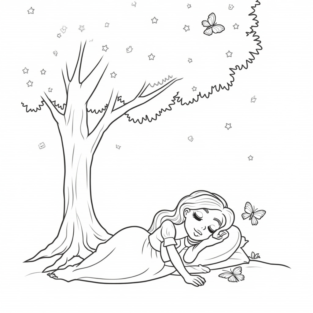 Sleeping Beauty Coloring Pages - Page 1