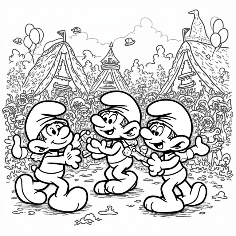 Smurf Coloring Pages - Page 1
