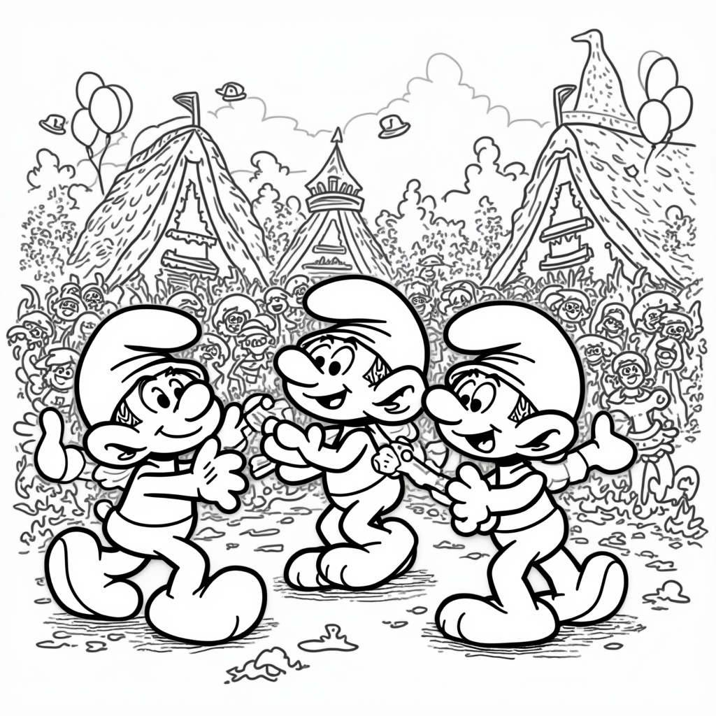Smurf Coloring Pages - Page 1