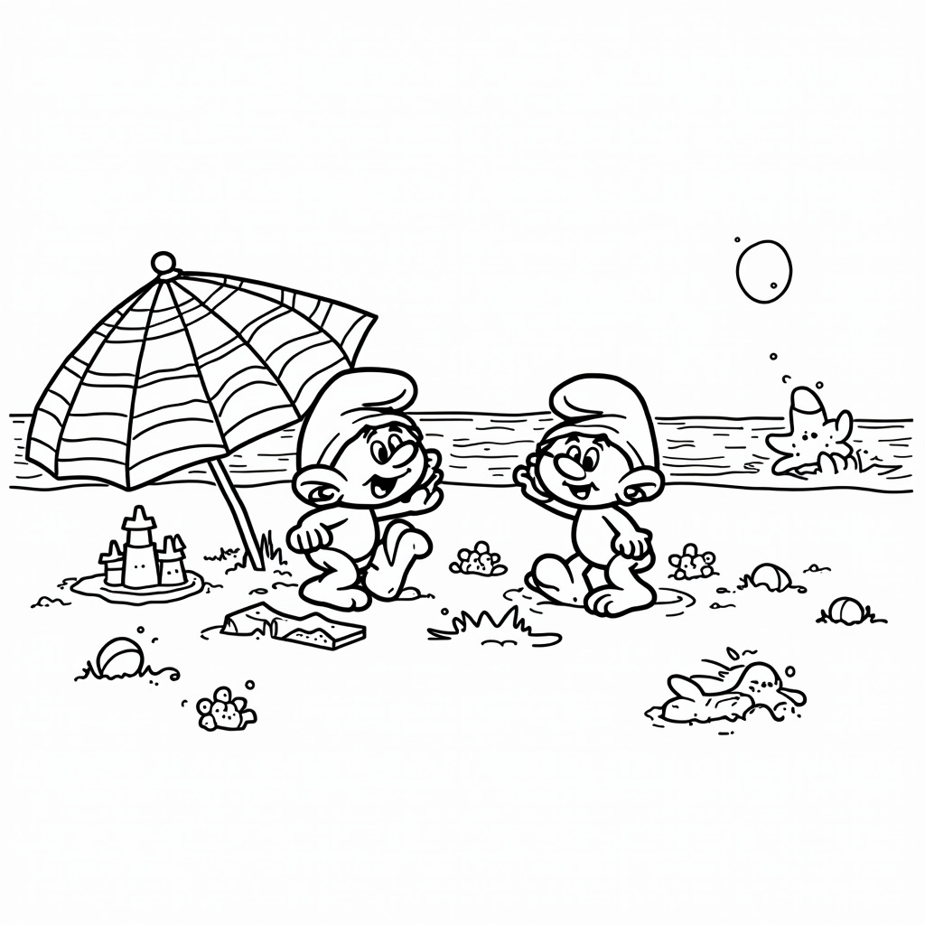 Smurf Coloring Pages - Page 4