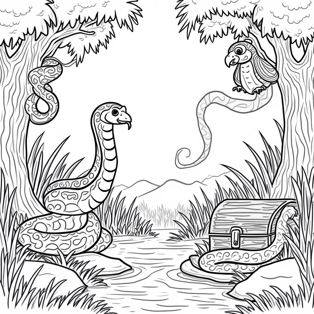 Snake Coloring Pages - Page 1