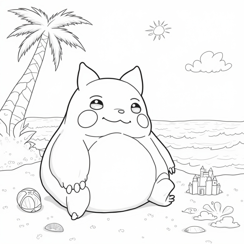 Snorlax Coloring Pages - Page 4
