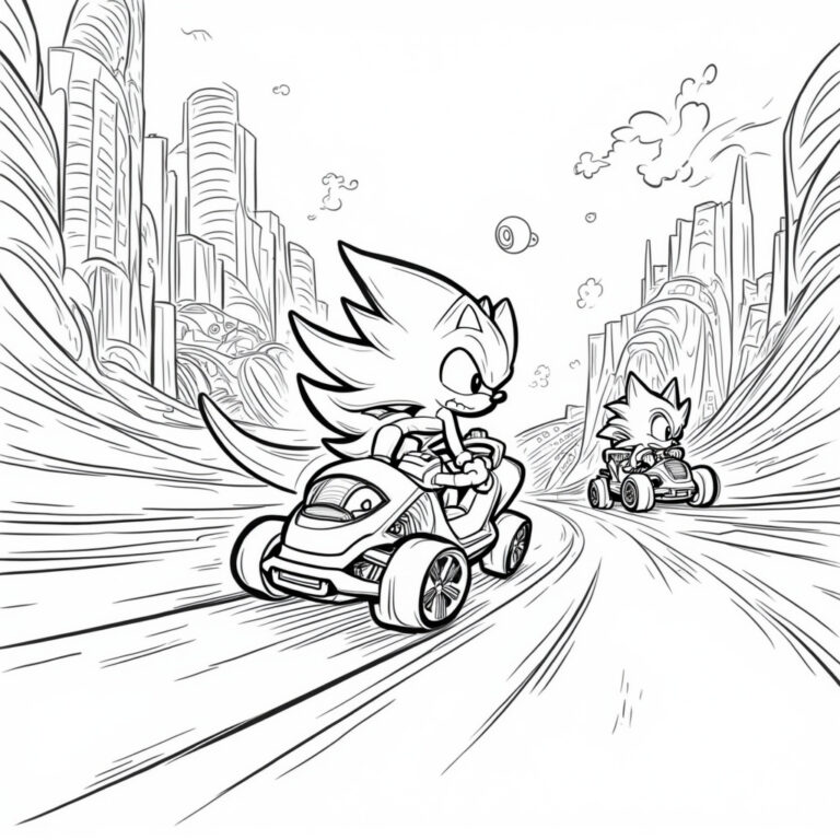 Sonic Coloring Pages - Page 1