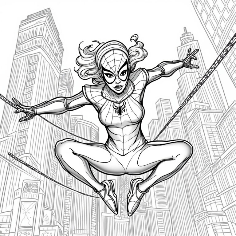 Spider-Gwen Coloring Pages - Page 1
