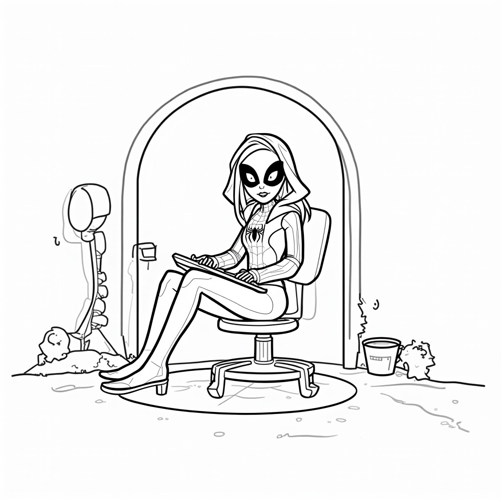 Spider-Gwen Coloring Pages - Page 3