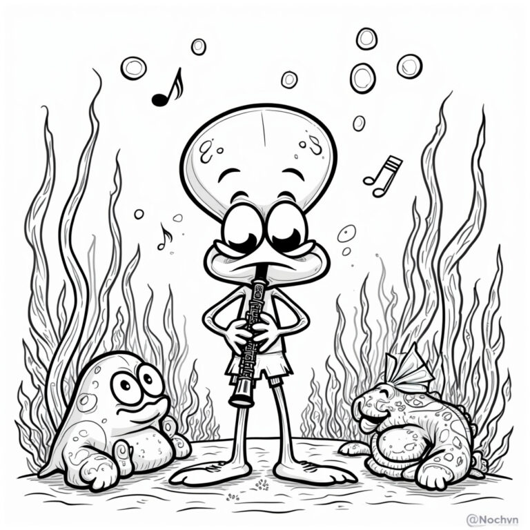 Squidward Coloring Pages - Page 1
