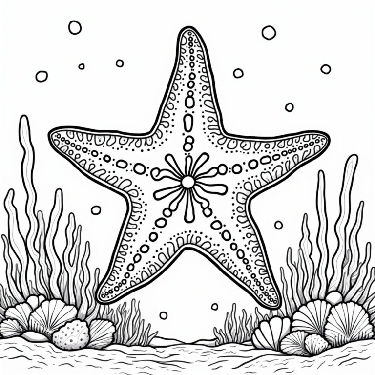 Starfish Coloring Pages - Page 1