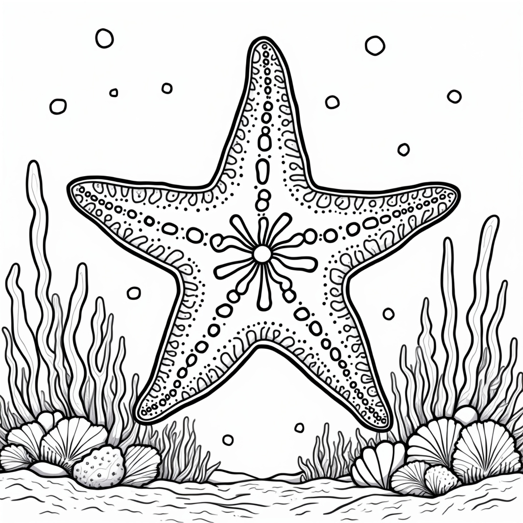 Starfish Coloring Pages - Page 1