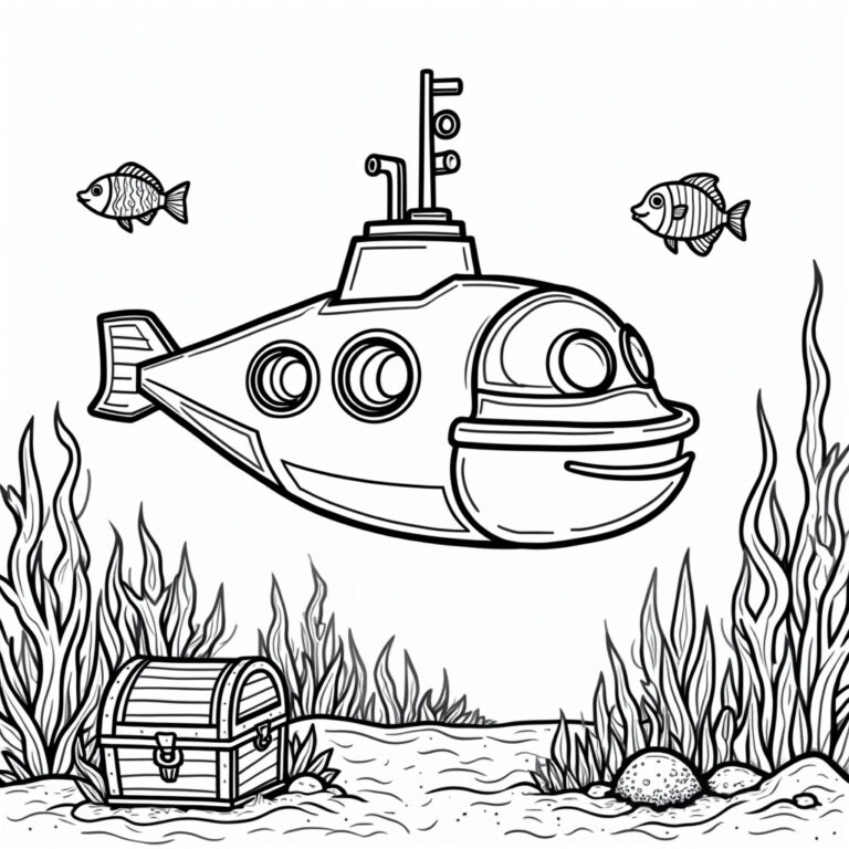 Submarine Coloring Pages - Page 1