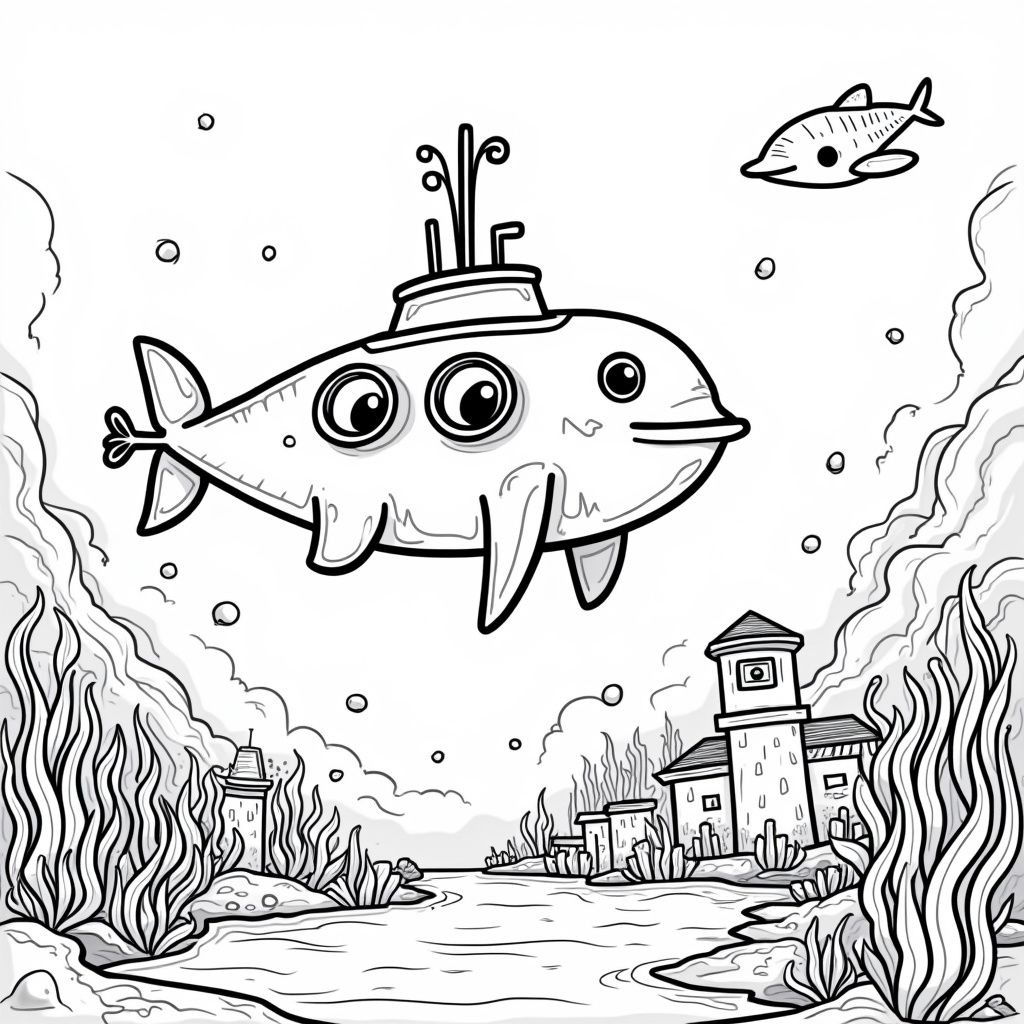 Submarine Coloring Pages - Page 3