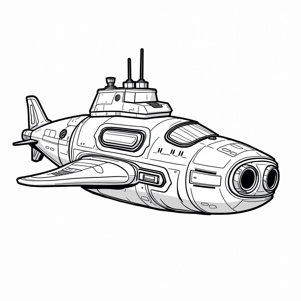 Submarine Coloring Pages - Page 4
