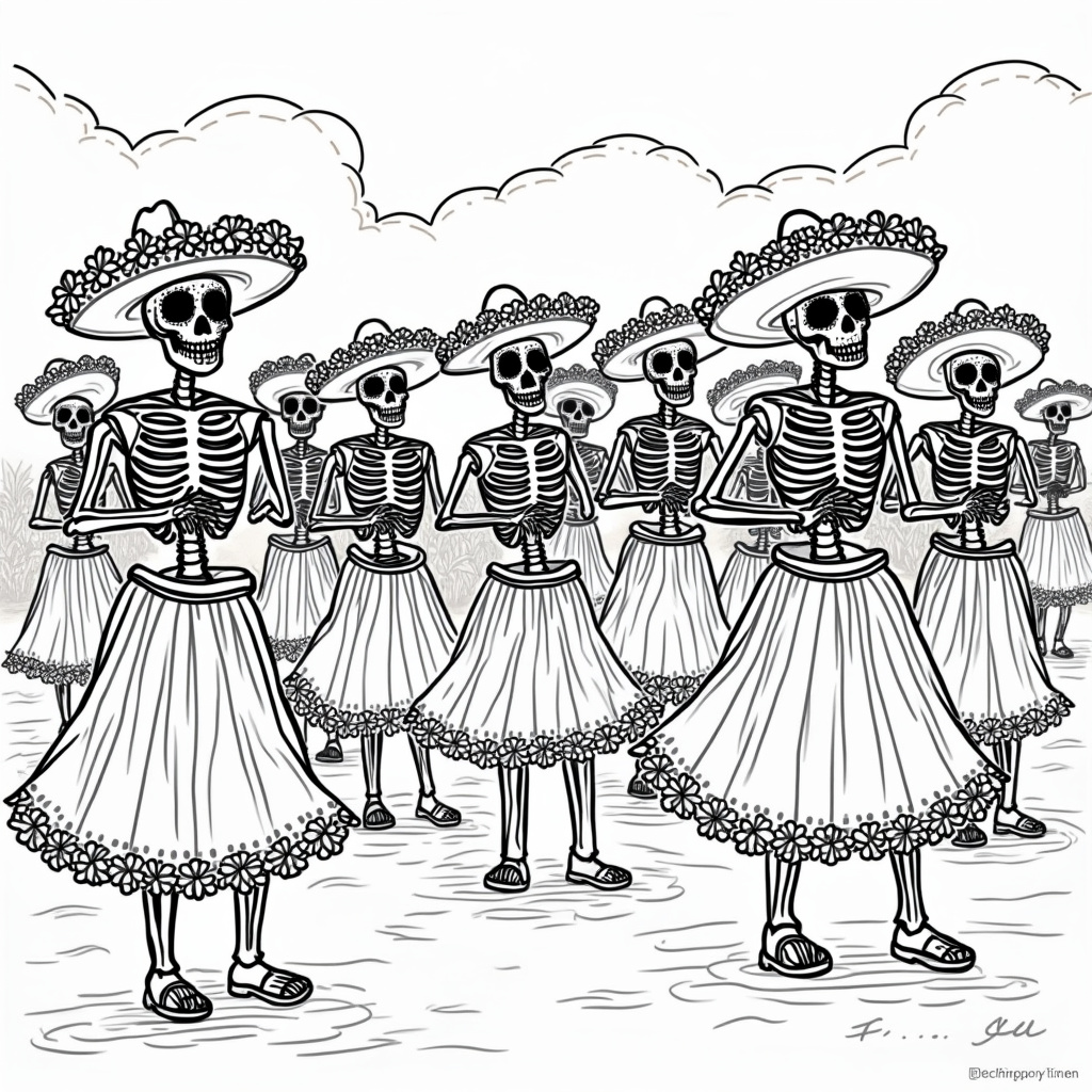 Sugar Skulls Coloring Pages - Page 1