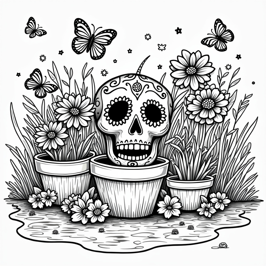 Sugar Skulls Coloring Pages - Page 2