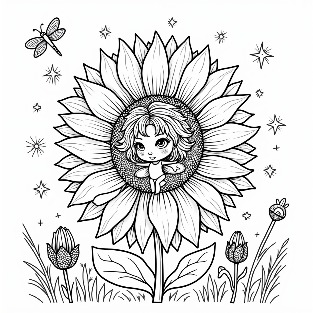 Sunflower Coloring Pages - Page 3