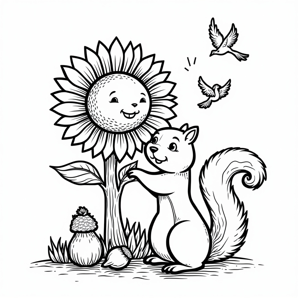 Sunflower Coloring Pages - Page 4