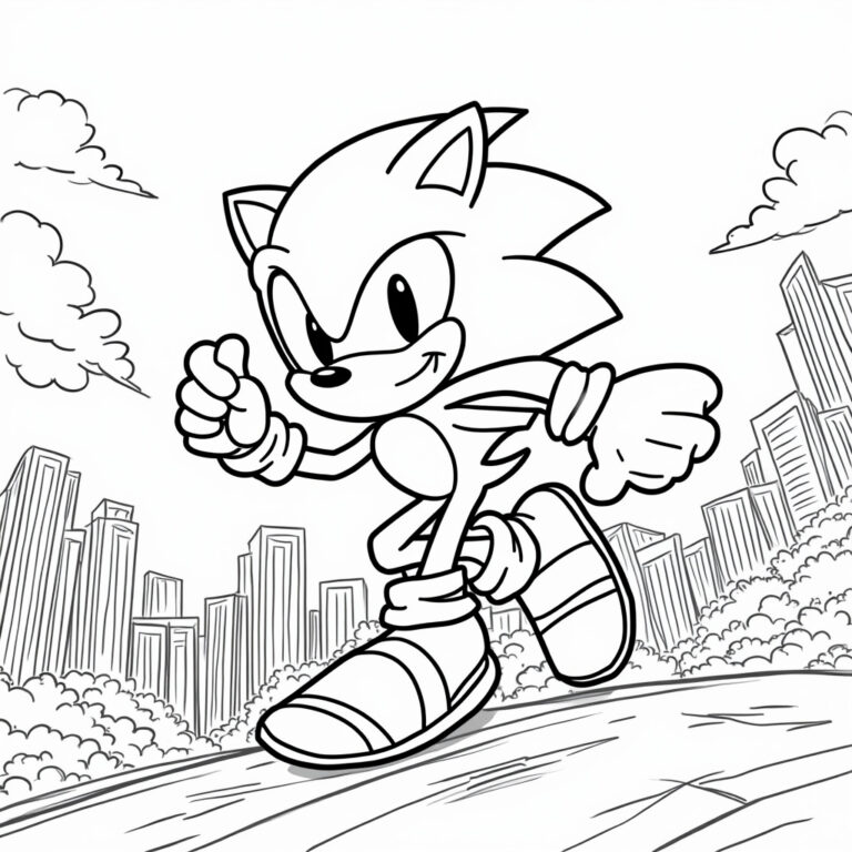 Super Sonic Coloring Pages - Page 1