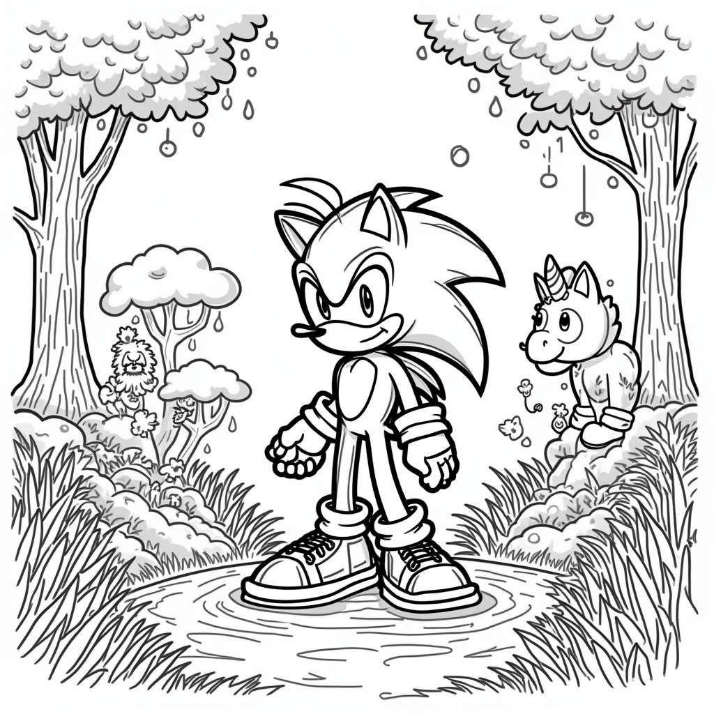 Super Sonic Coloring Pages - Page 4