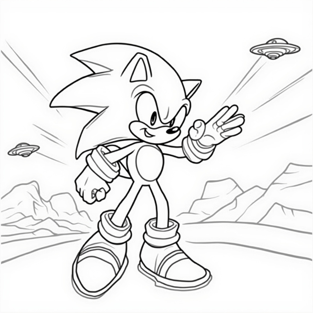 Super Sonic Coloring Pages - Page 5