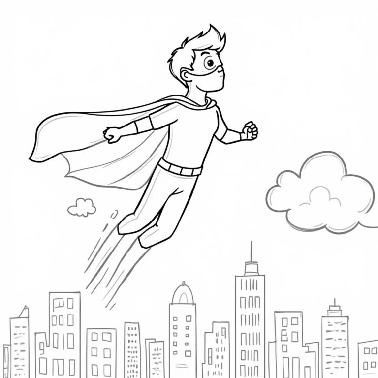 Superhero Coloring Pages - Page 1