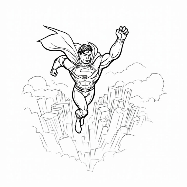 Superman Coloring Pages - Page 1