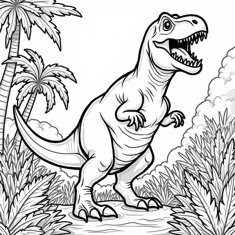 T-Rex Coloring Pages - Page 1