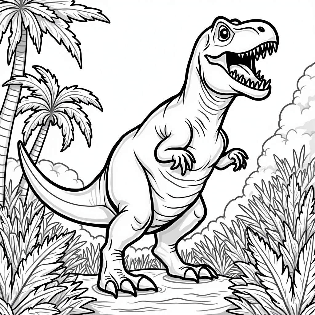 T-Rex Coloring Pages - Page 1