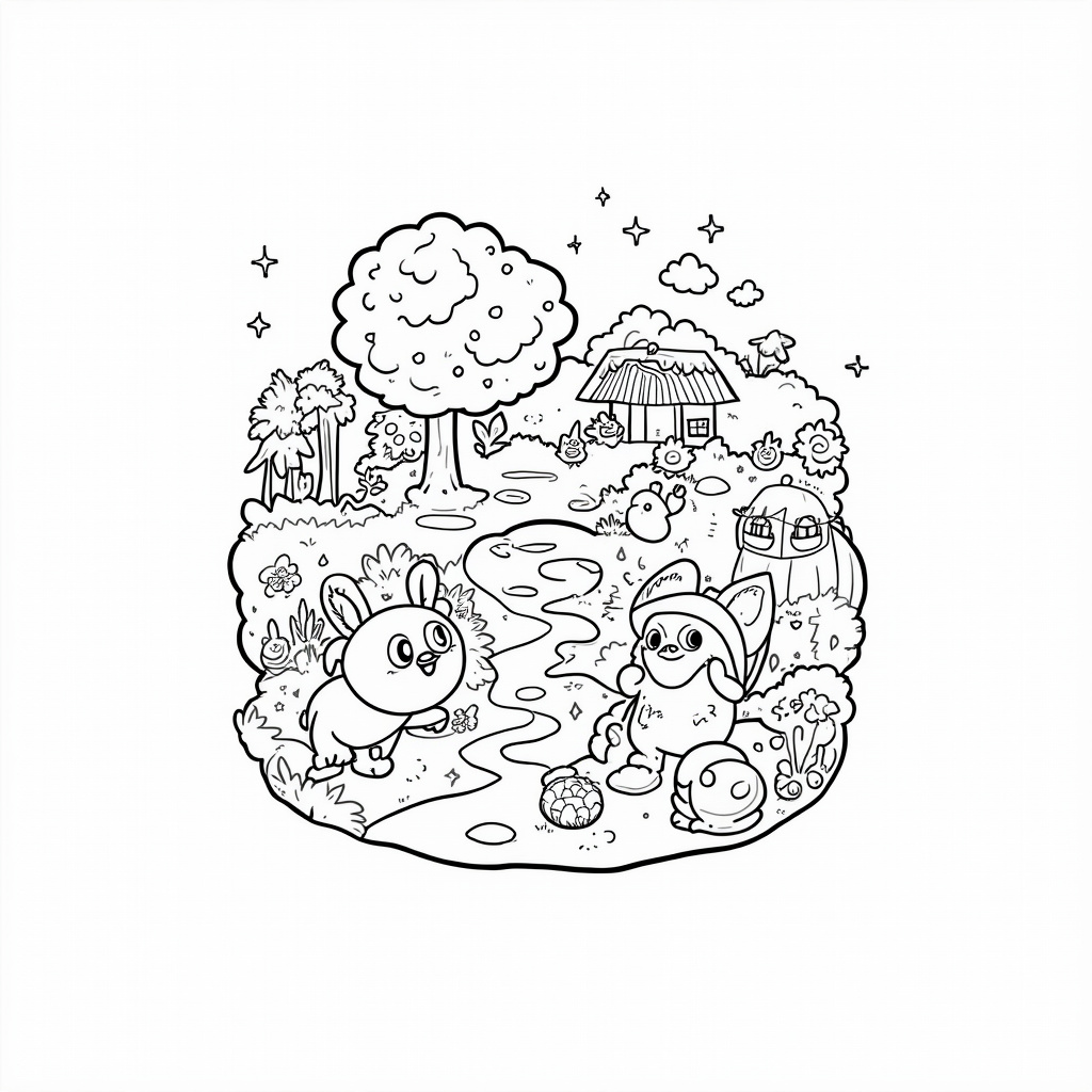 Tamagotchi Coloring Pages - Page 1